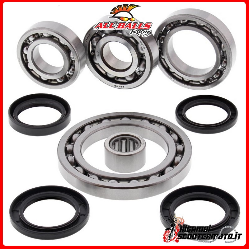 REAR DIFFERENTIAL BEARING AND OIL SEALS KIT All Balls Suzuki LT-A 500 F QuadMaster Auto 4x4 2001