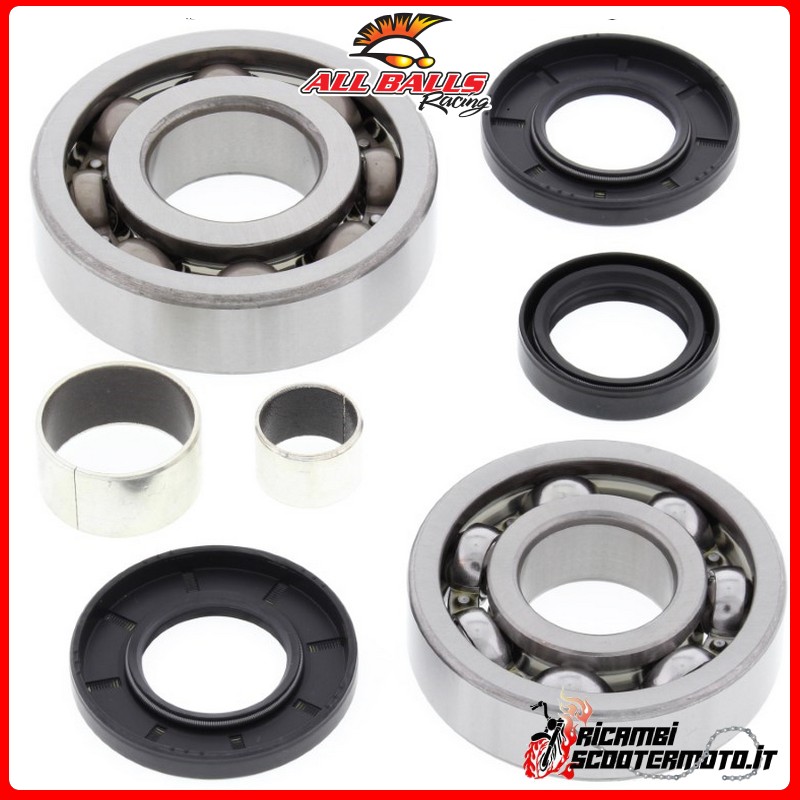 KIT CUSCINETTI E PARAOLI DIFFERENZIALE ANTERIORE ALL BALLS POLARIS DIESEL 455 4X4 2000-2001