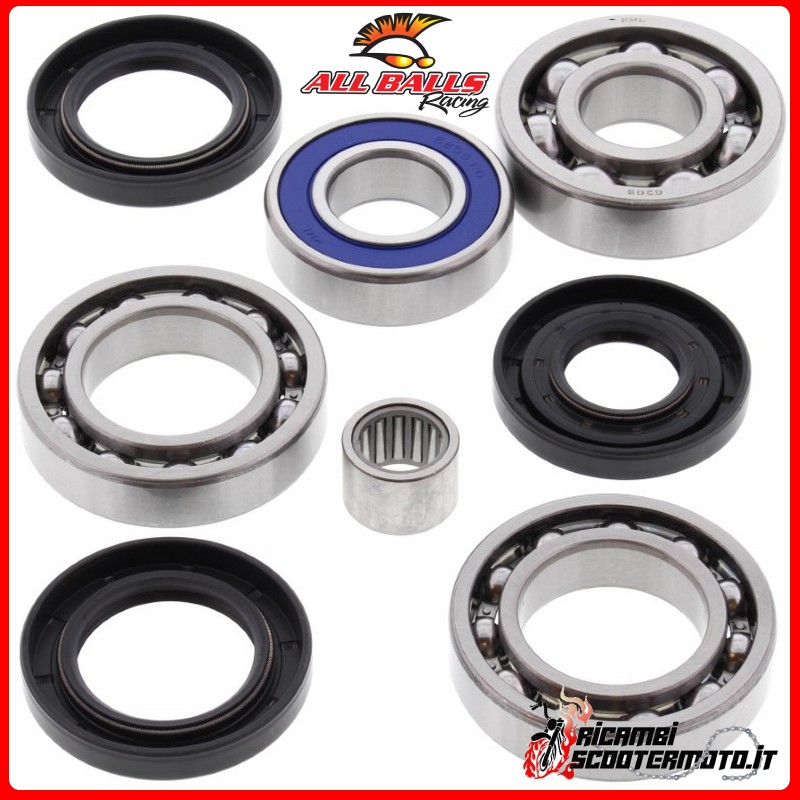 REAR DIFFERENTIAL BEARING AND OIL SEALS KIT All Balls Arctic Cat 375 2x4 w/AT 2002