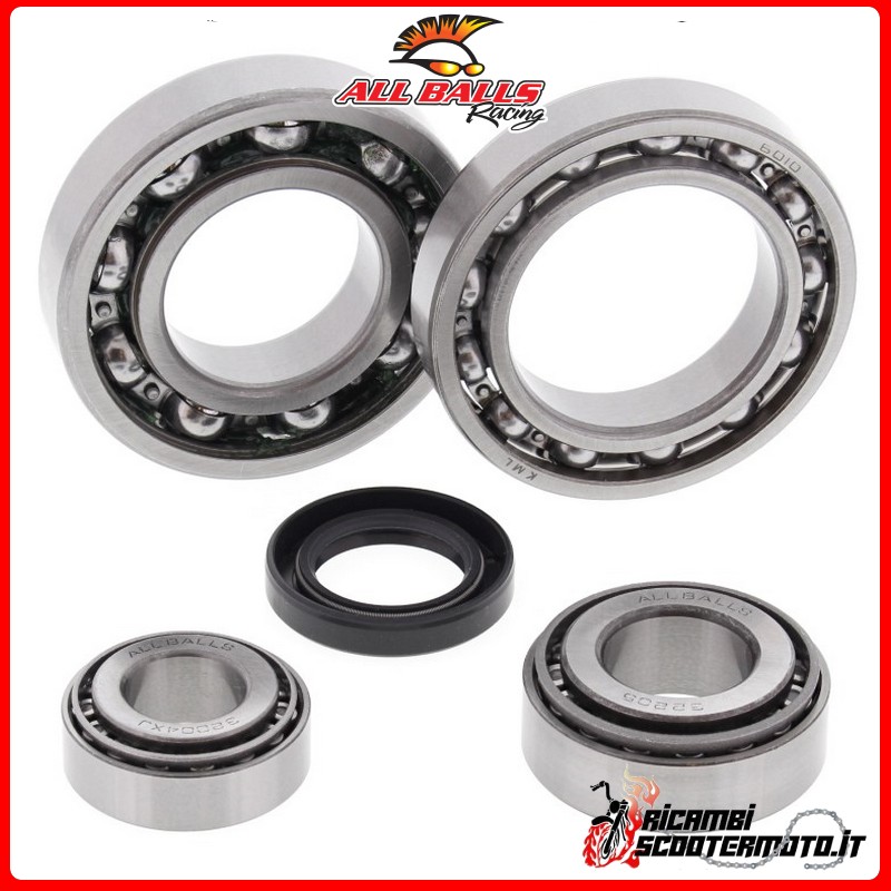 KIT DE COJINETES Y RETENES DE ACEITE DEL DIFERENCIAL TRASERO All Balls Kawasaki KLF300A Bayou 1986-1987