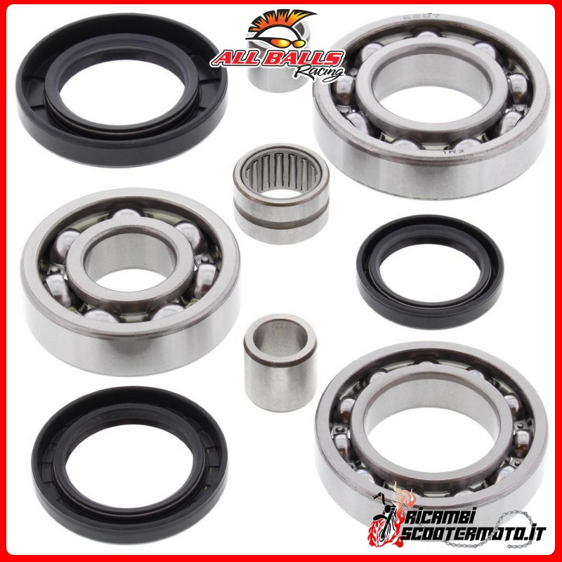 KIT DE COJINETES Y RETENES DE ACEITE DEL DIFERENCIAL TRASERO All Balls Kawasaki KLF300C Bayou 4x4 1989-2005