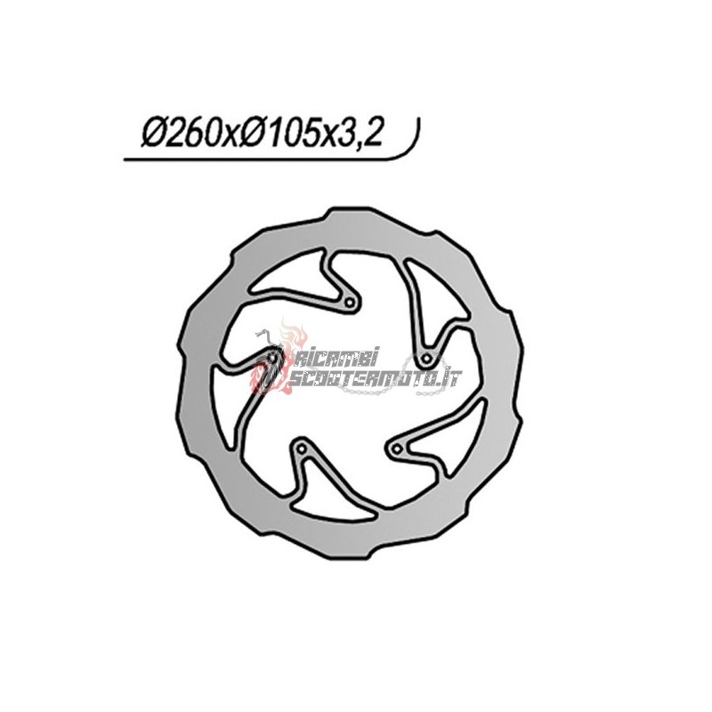 FRONT BRAKE DISC SINISTRO BMW G X 450 2008-2012