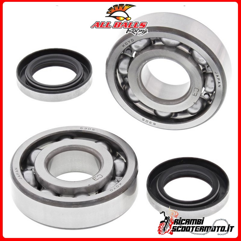 KIT DE ROULEMENT DE VILEBREQUIN All Balls Kawasaki KDX 200 1986-1990