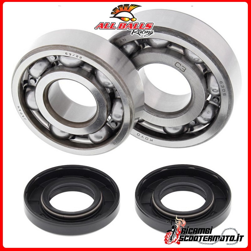 CRANKSHAFT BEARING KIT All Balls Kawasaki KX 125 1985-1987