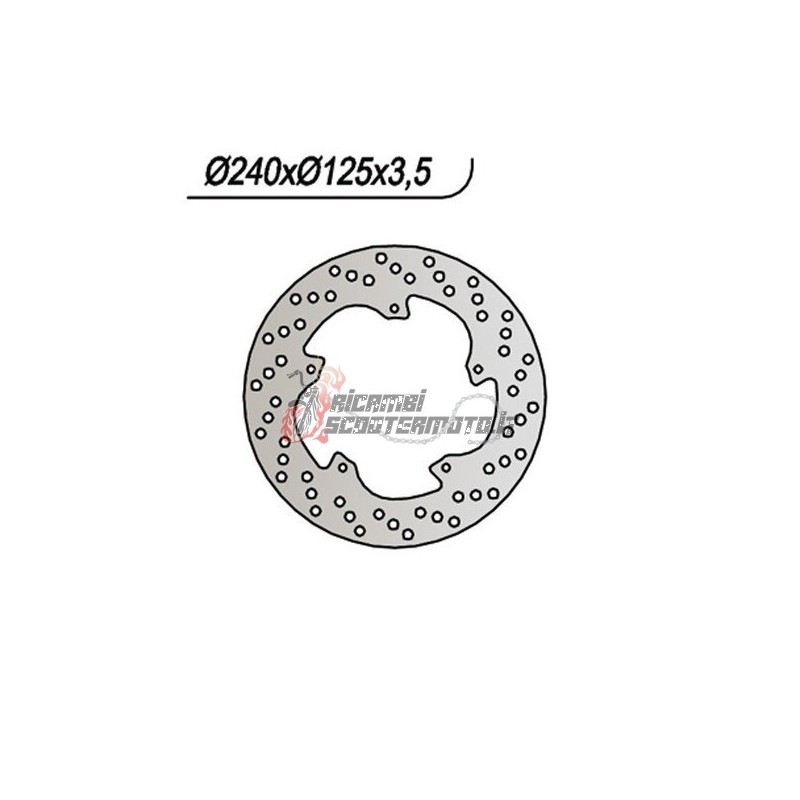 REAR BRAKE DISC DERBI GP1 E2 / LOW SEAT E3 125 2005-2006 REAR BRAKE DISC DERBI GP1 E2 / LOW SEAT E3 125 2005-2006