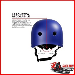 CASCO BICI - MONOPATTINI 837 BLU OPACO MISURA M