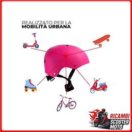 CASCO BICI - MONOPATTINI 837 ROSA OPACO MISURA M