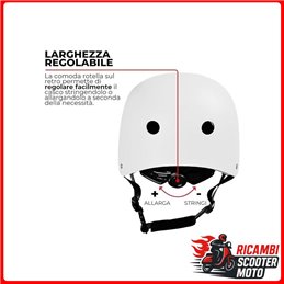 FAHRRAD- UND ROLLERHELM 837 MATTWWEISS GRÖSSE M