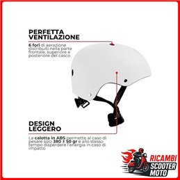 FAHRRAD- UND ROLLERHELM 837 MATTWWEISS GRÖSSE L