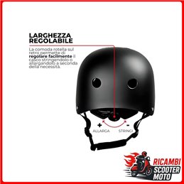CASCO DE BICICLETA - PATINETE 837 NEGRO MATE TALLA L