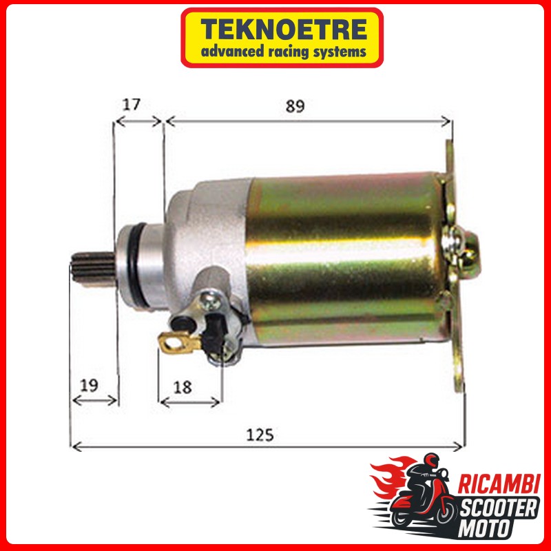 STARTER MOTOR GARELLI XO' 125 2009-2012