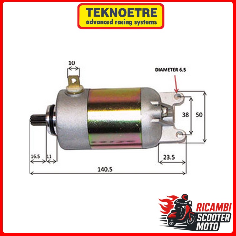 MOTORINO AVVIAMENTO ITALJET MILLENIUM 125 2000-2003