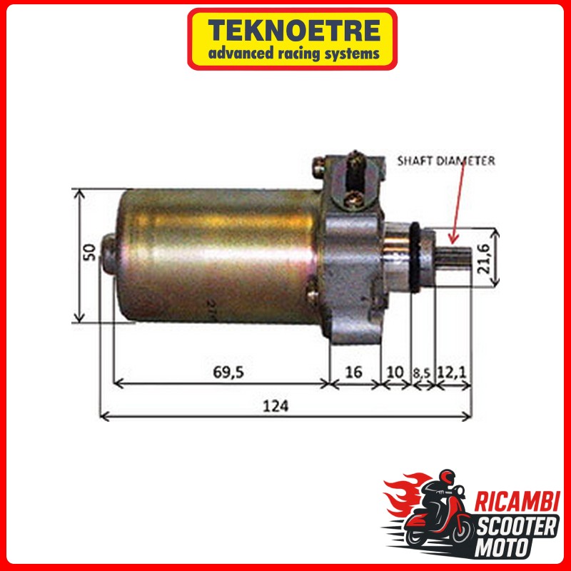 MOTORINO AVVIAMENTO PIAGGIO FLY 100 4T 2006-2007