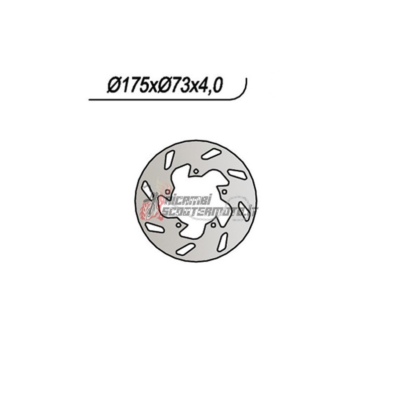 DISQUE DE FREIN ARRIÈRE PIAGGIO NRG POWER H2O NO ABS E4 50 2018-2020