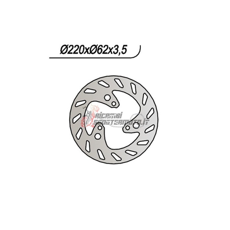 DISCO DE FRENO TRASERO HM - VENT CRE DERAPAGE 50 2006-2006 DISCO DE FRENO TRASERO HM - VENT CRE DERAPAGE 50 2006-2006
