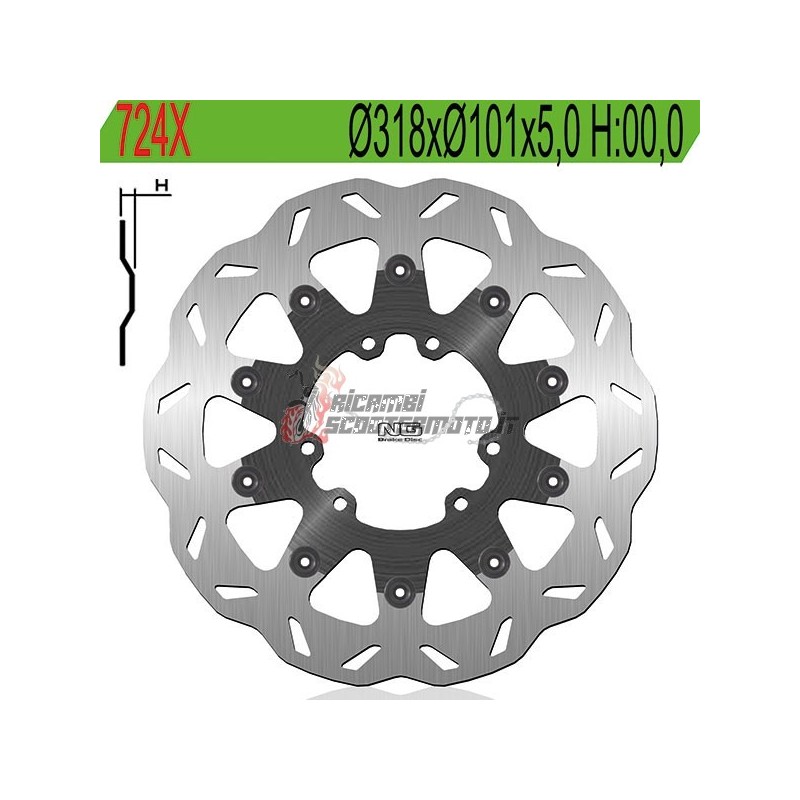 FRONT BRAKE DISC HM - VENT CRE F 4T (HONDA) 250 2004-2008