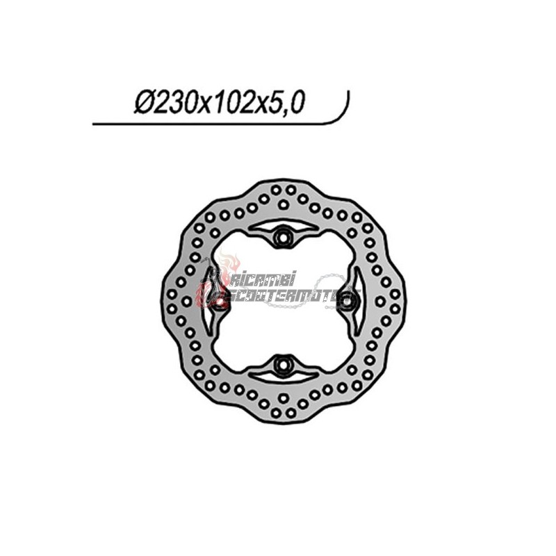 DISCO DE FRENO TRASERO KAWASAKI ZX12R NINJA A-B 1200 2000-2006