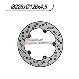 HINTERE BREMSSCHEIBE PEUGEOT GEO RS 4T 125 2008-2009