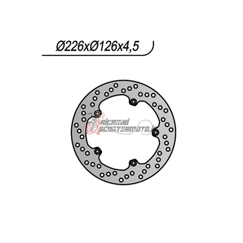 HINTERE BREMSSCHEIBE PEUGEOT GEO RS 4T 125 2008-2009