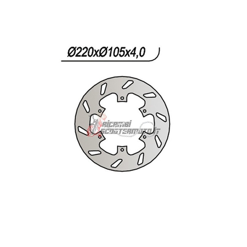 DISQUE DE FREIN ARRIÈRE DERBI GP1 E2 / LOW SEAT E3 125 2007-2009