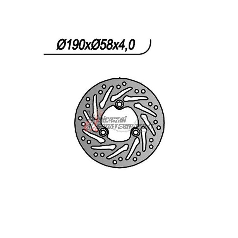 REAR BRAKE DISC PIAGGIO FLY 4T 2V 50 2012-2014