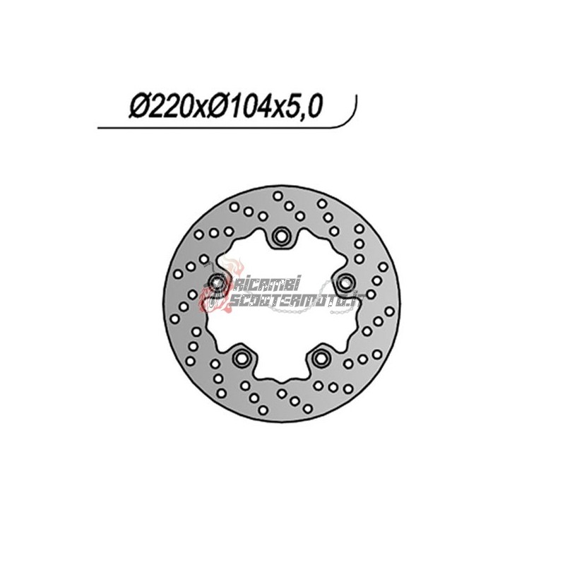 REAR BRAKE DISC TGB X MOTION LC 4T 125 2008-2008 REAR BRAKE DISC TGB X MOTION LC 4T 125 2008-2008