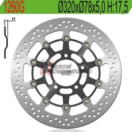 DISCO DE FRENO DELANTERO TRIUMPH SPEED TRIPLE (210445-735437) 1050 2005-2007