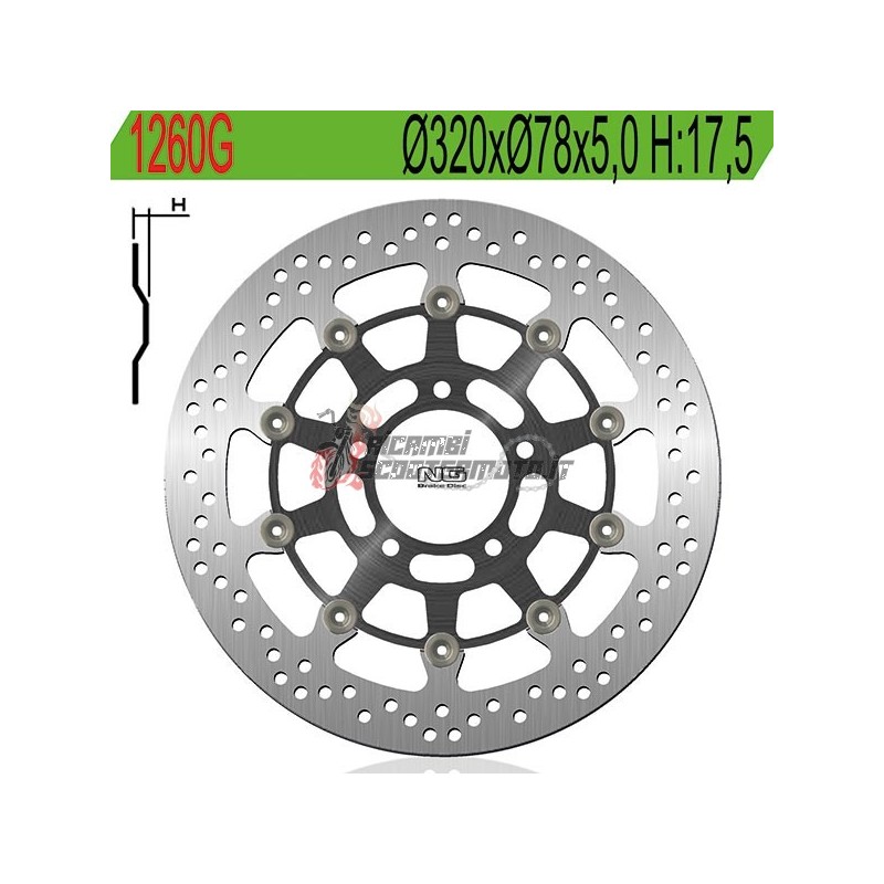 DISQUE DE FREIN AVANT TRIUMPH SPEED TRIPLE (210445-735437) 1050 2005-2007