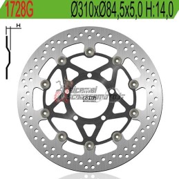 DISCO DE FRENO DELANTERO TRIUMPH DAYTONA 675 2006-2012