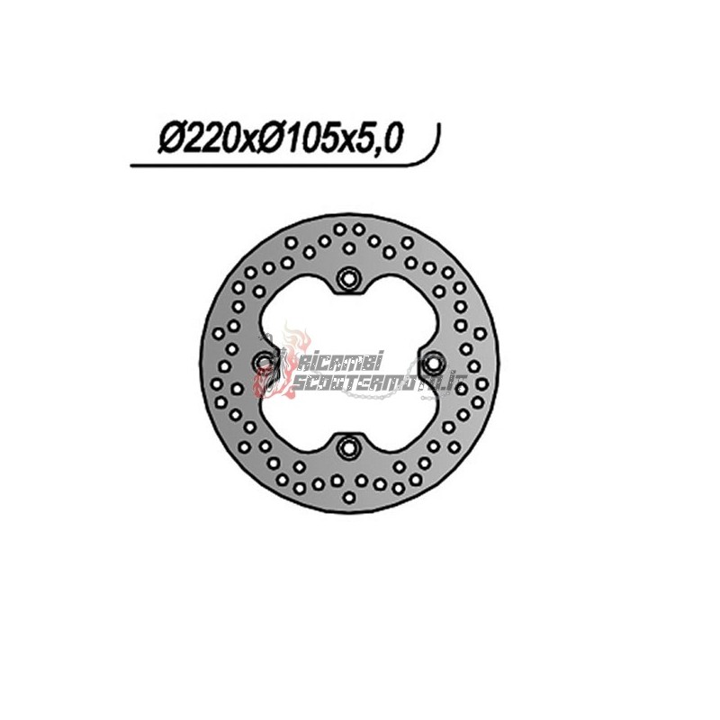DISCO DE FRENO TRASERO PEUGEOT SV 250 2001-2002