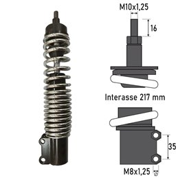 BCR FRONT SHOCK ABSORBER PIAGGIO VESPA GRANTURISMO 125 2003-2007
