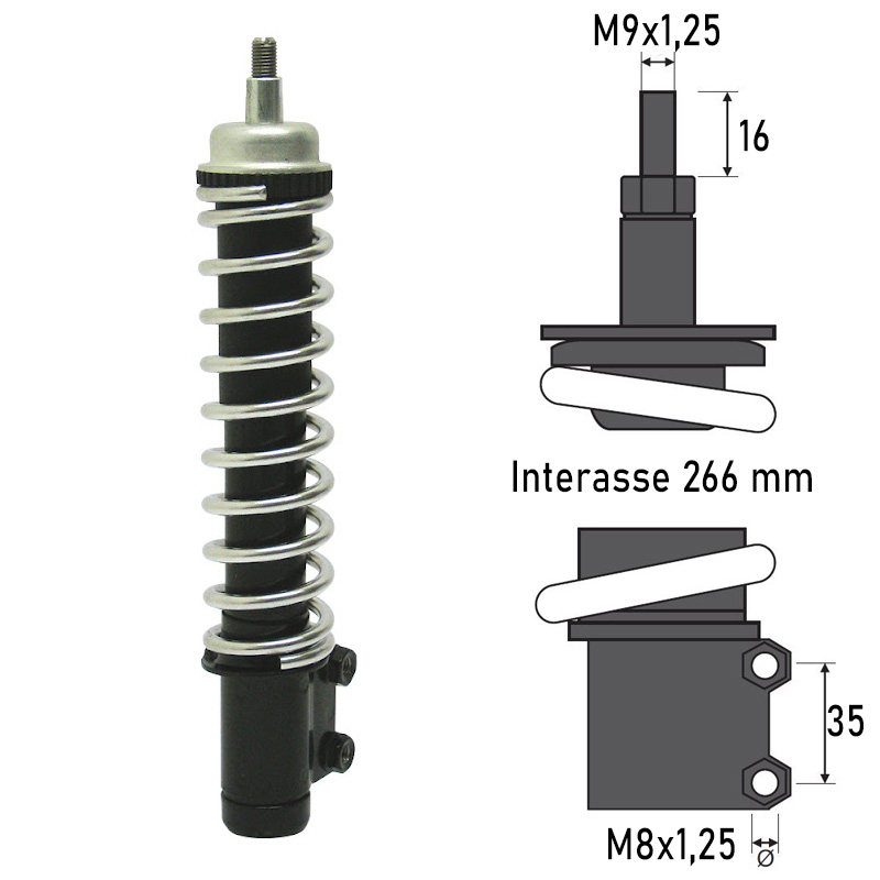 BCR FRONT SHOCK ABSORBER PIAGGIO VESPA LX 125 2005-2006 BCR FRONT SHOCK ABSORBER PIAGGIO VESPA LX 125 2005-2006