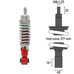 BCR FRONT SHOCK ABSORBER VESPA CLASSIC VESPA 50 L (V5A1T) 50 1966-1970