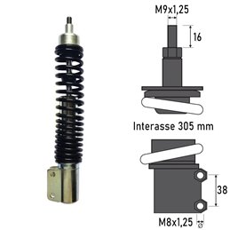 BCR FRONT SHOCK ABSORBER VESPA CLASSIC VESPA P 125 E (VNX2T) 125 1981