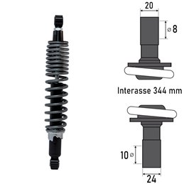 BCR REAR SHOCK ABSORBER APRILIA SCARABEO IE LIGHT 125 2009-2012