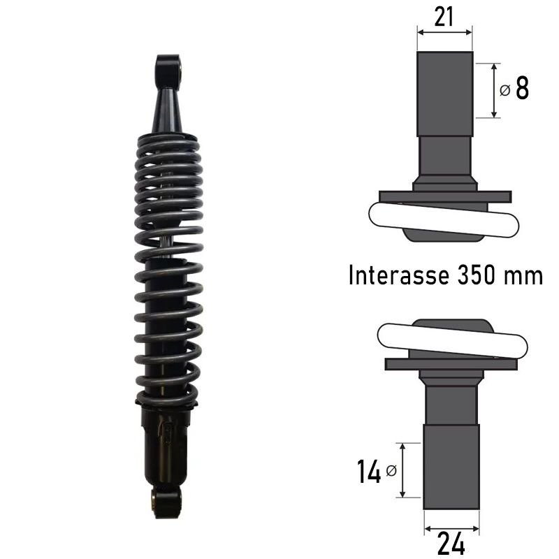BCR REAR SHOCK ABSORBER APRILIA SCARABEO LIGHT 250 2006-2008
