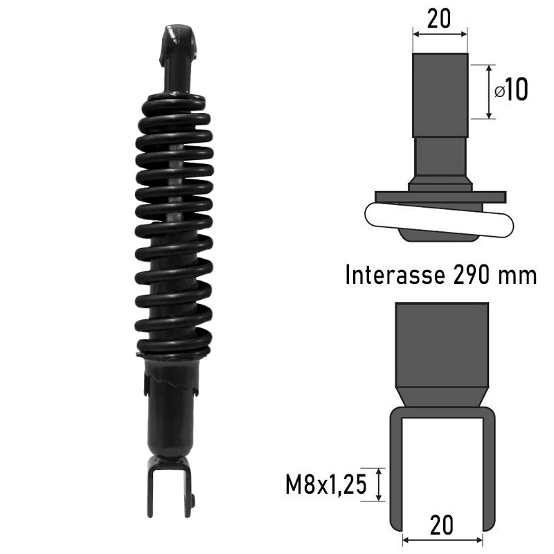 BCR REAR SHOCK ABSORBER HONDA SGX 50 Sky 50 1999-2001