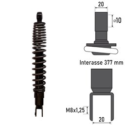 BCR REAR SHOCK ABSORBER HONDA SH 125 i 125 2013-2016