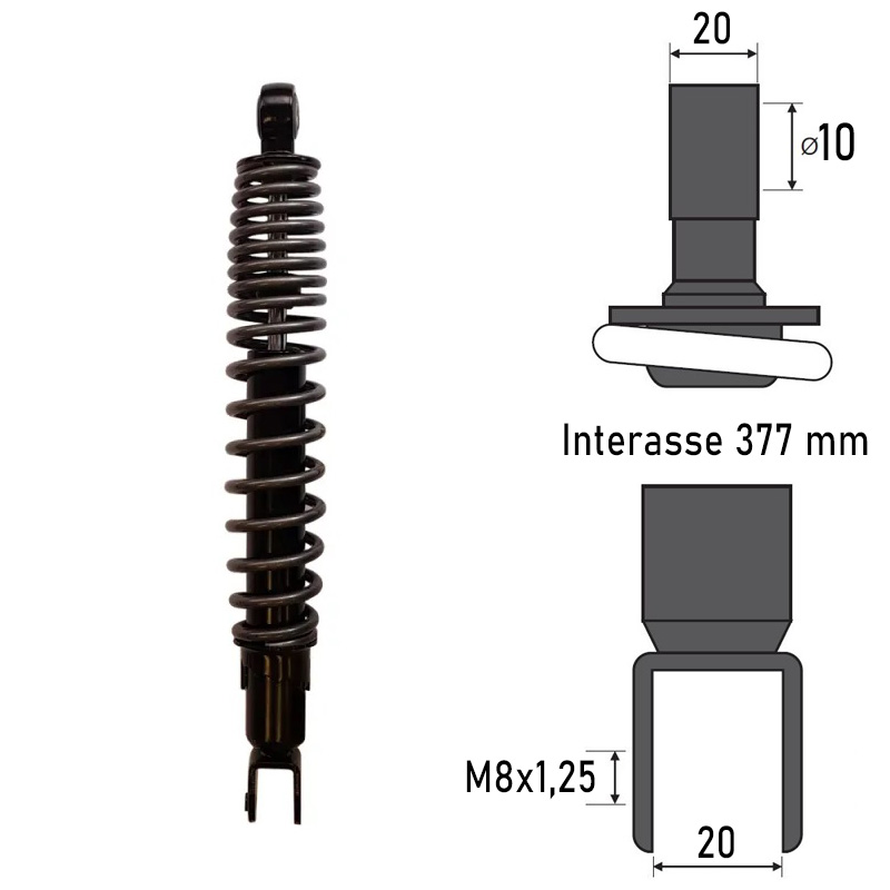 BCR REAR SHOCK ABSORBER HONDA SH 125 i 125 2013-2016