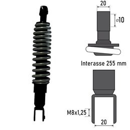 BCR REAR SHOCK ABSORBER MALAGUTI F10 AC 50 2008