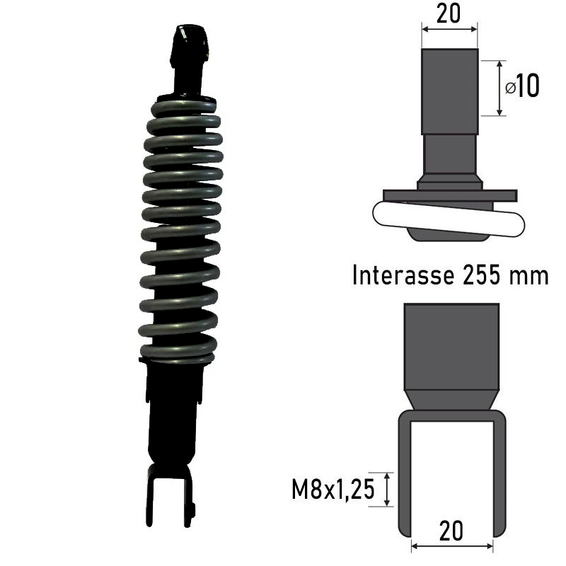 BCR REAR SHOCK ABSORBER MALAGUTI F10 AC 50 2008 BCR REAR SHOCK ABSORBER MALAGUTI F10 AC 50 2008
