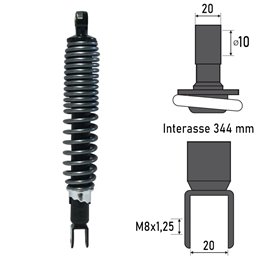 BCR REAR SHOCK ABSORBER MBK YP SKYLINER 250 2000-2003