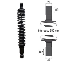BCR REAR SHOCK ABSORBER PEUGEOT GEOPOLIS 250 IE 250 2006-2011