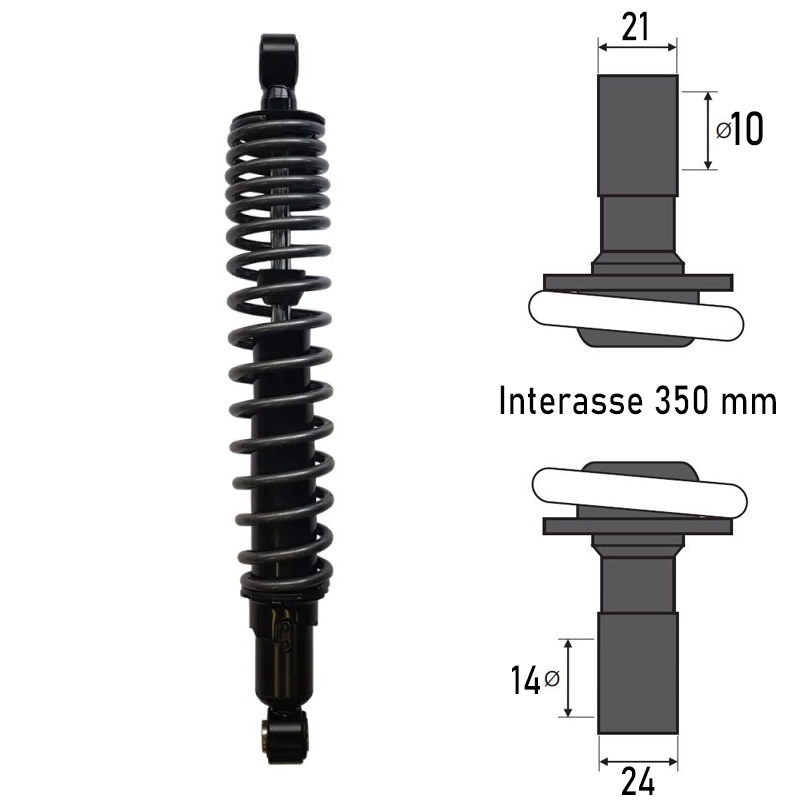 BCR REAR SHOCK ABSORBER PEUGEOT GEOPOLIS 250 IE 250 2006-2011