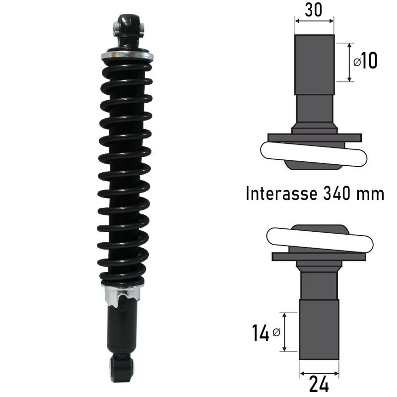 BCR REAR SHOCK ABSORBER PIAGGIO BEVERLY 250 2005-2007