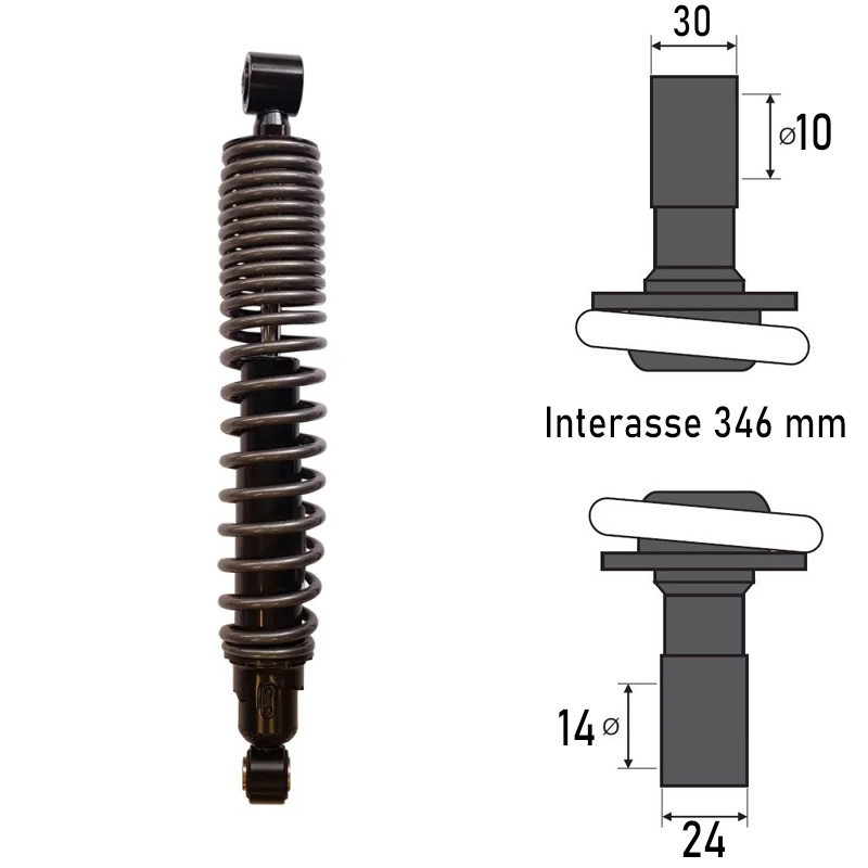 BCR REAR SHOCK ABSORBER PIAGGIO BEVERLY IE ABS E4 (EMEA) 300 2016-2017