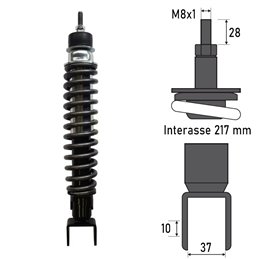 BCR REAR SHOCK ABSORBER PIAGGIO LIBERTY 125 1998-2000
