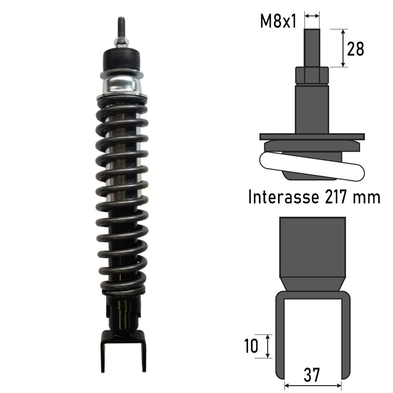 BCR REAR SHOCK ABSORBER PIAGGIO LIBERTY 125 1998-2000