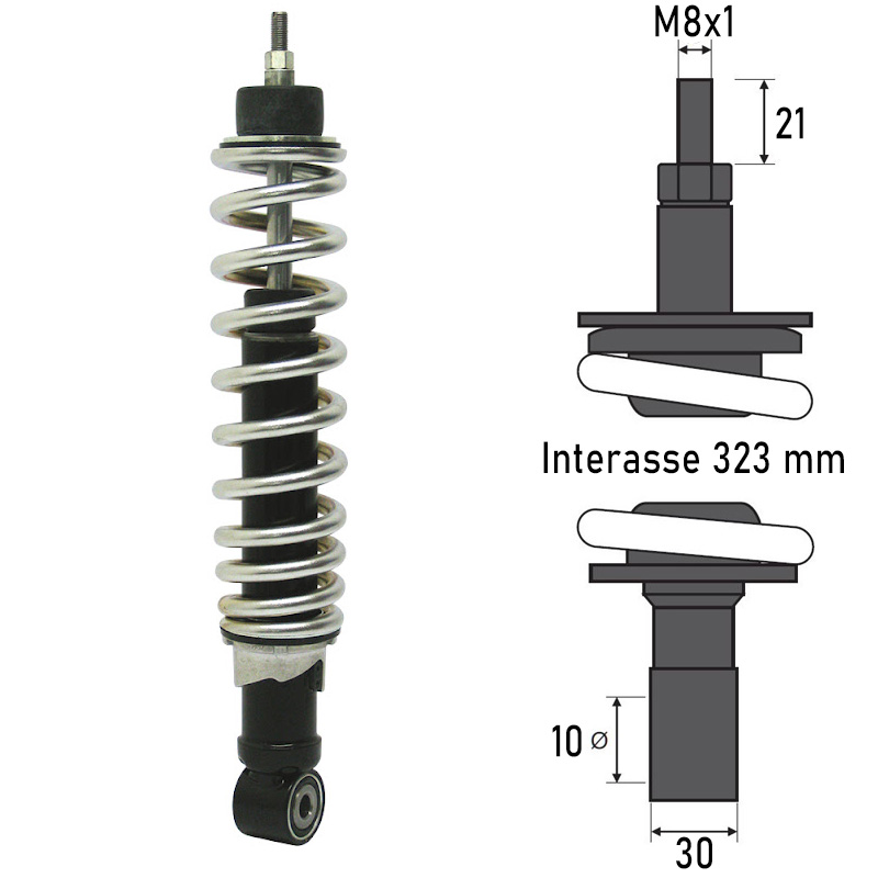 BCR REAR SHOCK ABSORBER PIAGGIO SKIPPER 4T 125 2000-2002 BCR REAR SHOCK ABSORBER PIAGGIO SKIPPER 4T 125 2000-2002