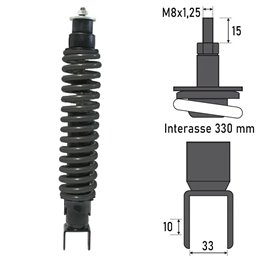 BCR HINTERER STOSSDÄMPFER PIAGGIO VESPA ET2 50 1997-2005